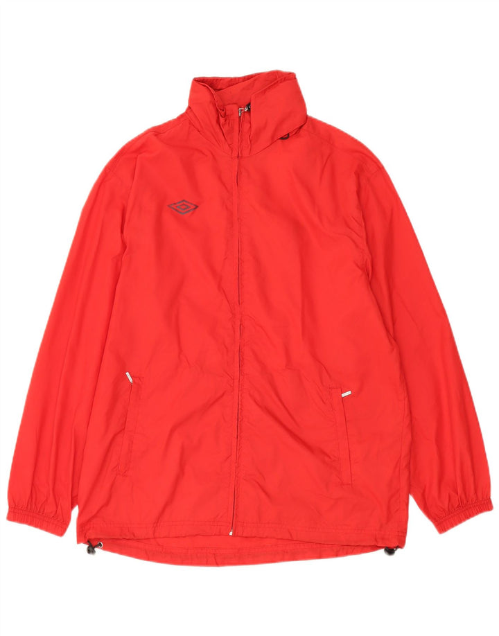 Umbro Chaqueta impermeable con capucha gráfica para niños 13-14 años Rojo