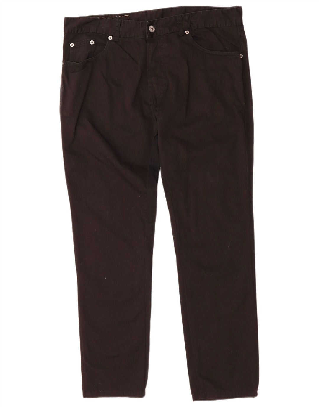 BENETTON Pantalones informales ajustados para hombre W34 L28 Algodón negro