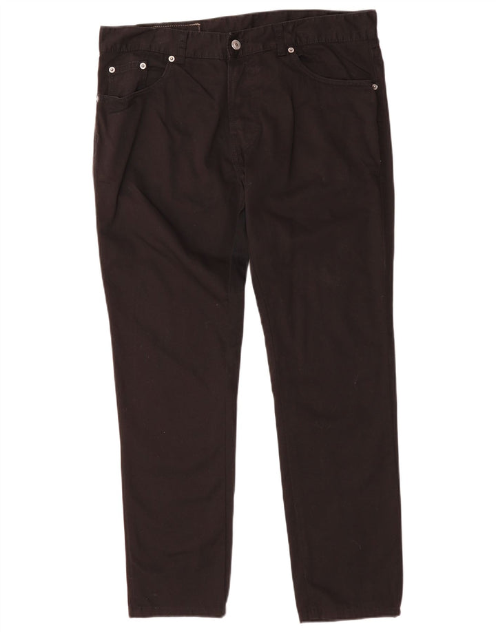 BENETTON Pantalones informales ajustados para hombre W34 L28 Algodón negro