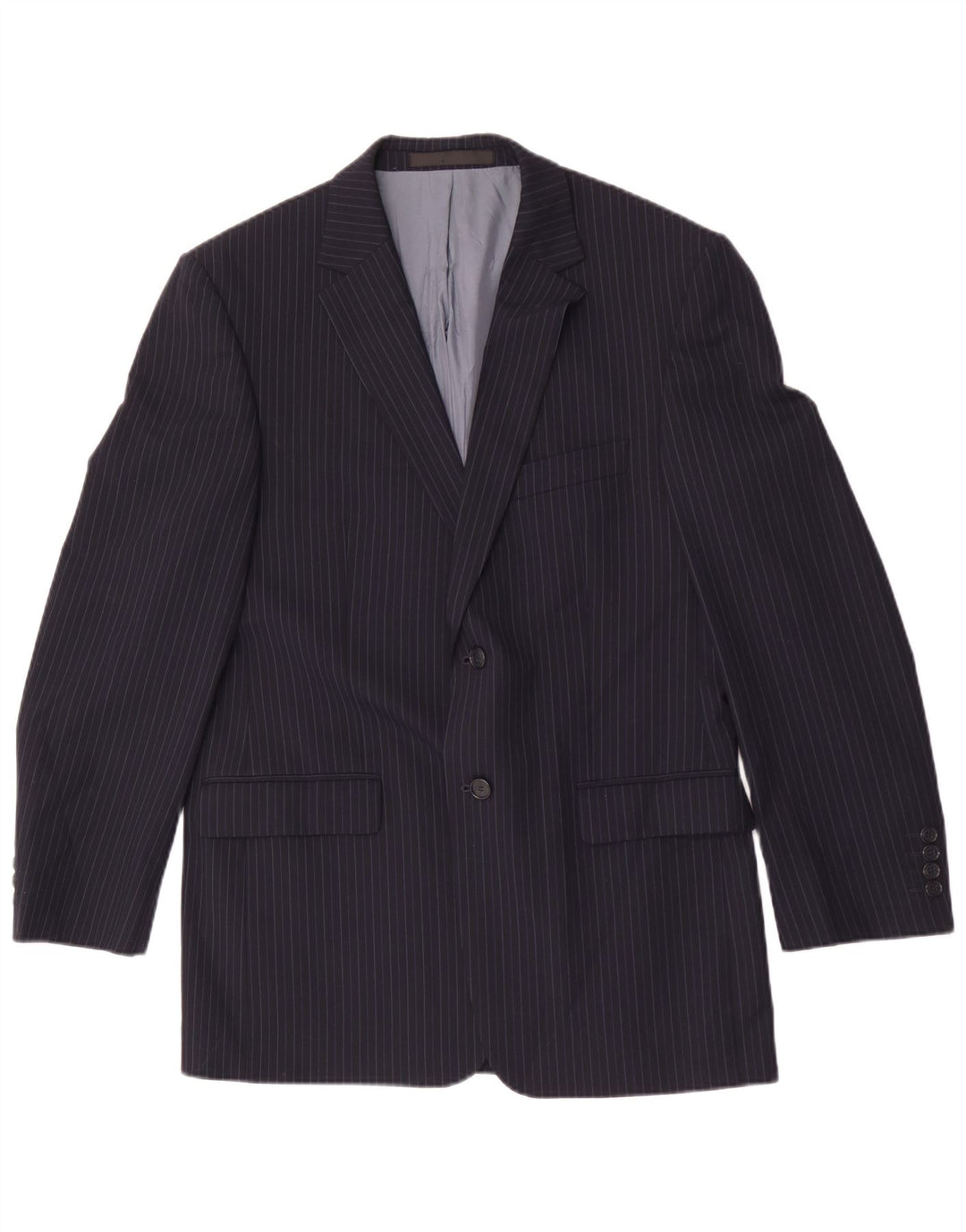 Marks & Spencer Chaqueta Blazer para Mujer Reino Unido 40 Mediano Azul Marino Rayas Pintadas