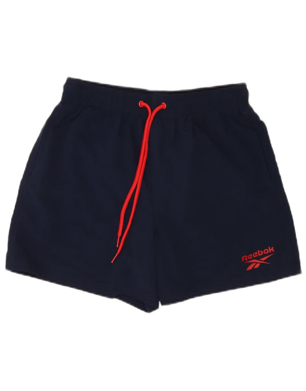 Reebok Mens Sport Shorts Small Azul Marino Poliéster