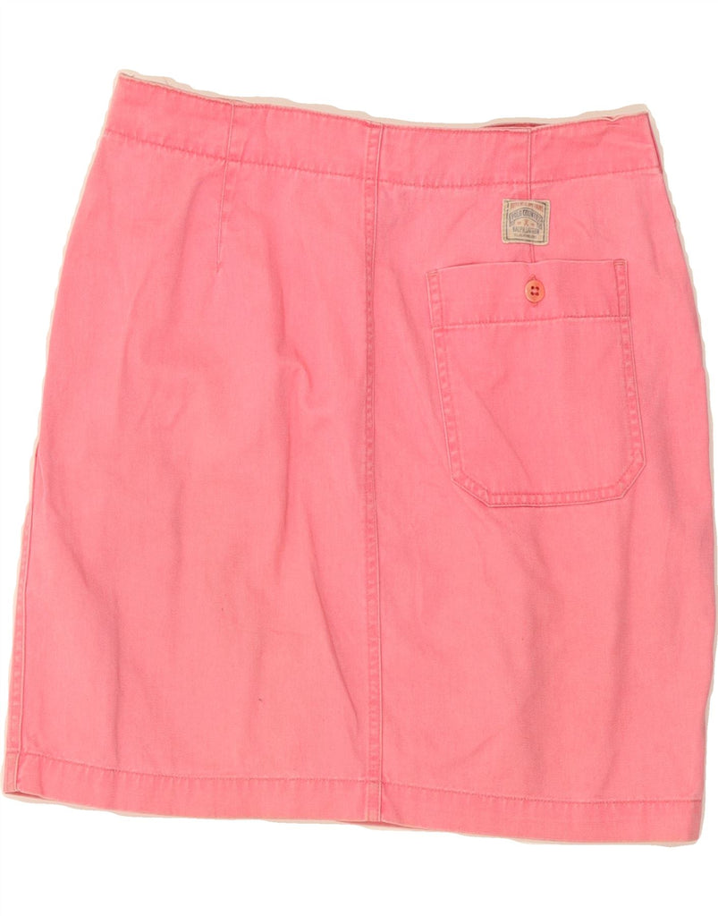 RALPH LAUREN Womens High Waist Denim Skirt US 10 Large W30  Pink Cotton Vintage Ralph Lauren and Second-Hand Ralph Lauren from Messina Hembry 