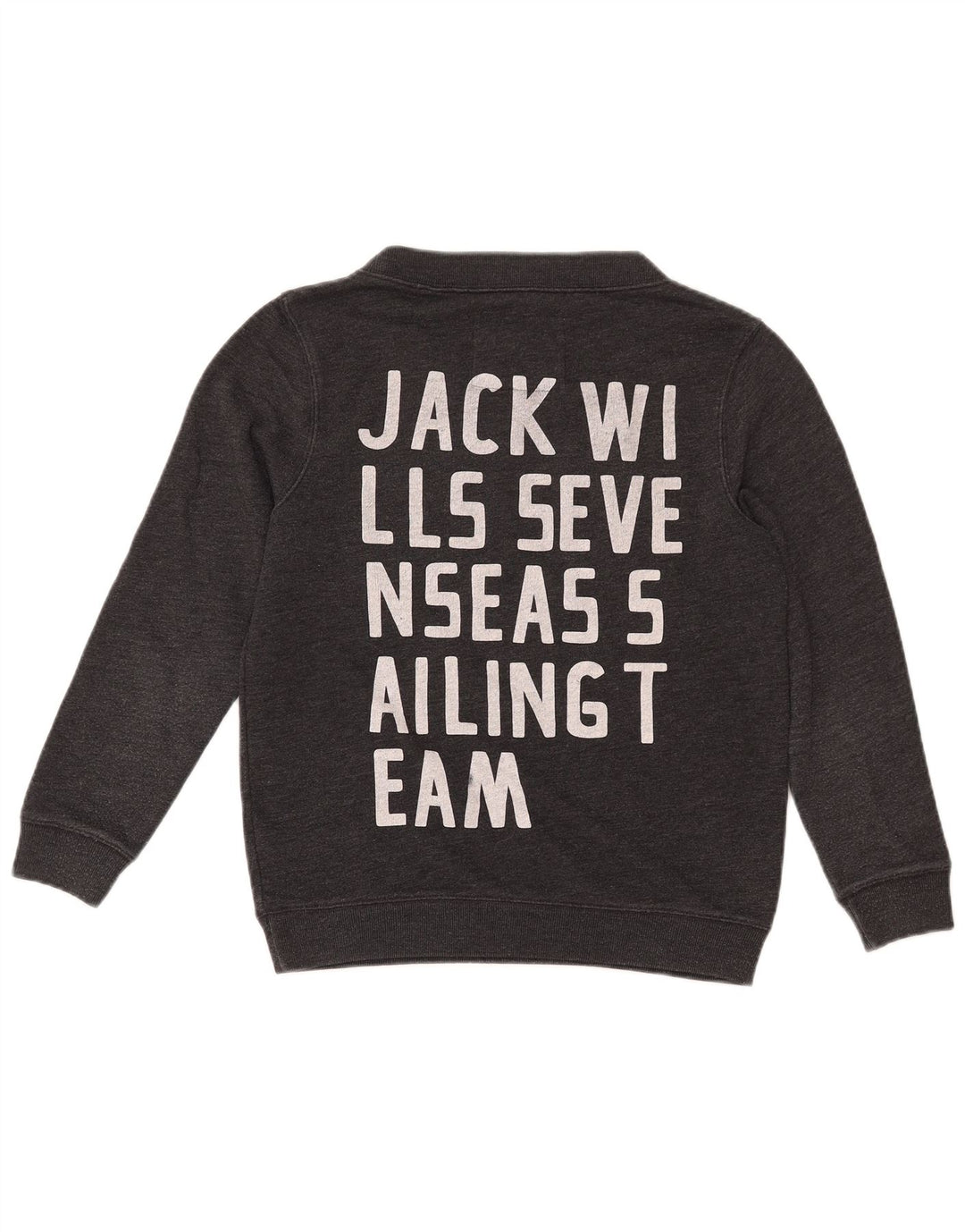 JACK WILLS Sudadera extragrande con estampado gráfico para mujer UK 8 Small Grey