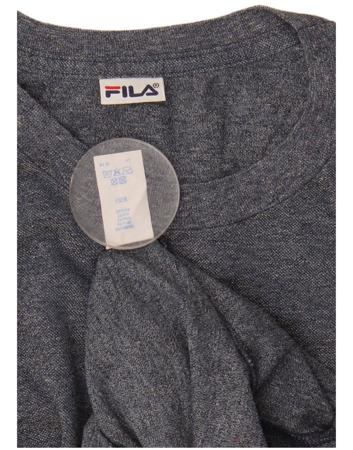 Fila Camiseta para hombre Top Large Azul Marino Algodón