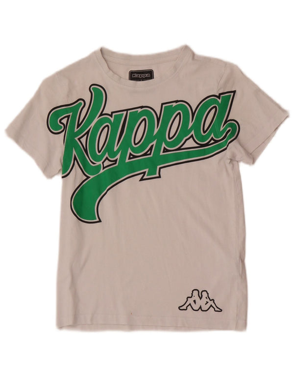 Kappa Camiseta gráfica para niños Top 9-10 años Blanco Algodón