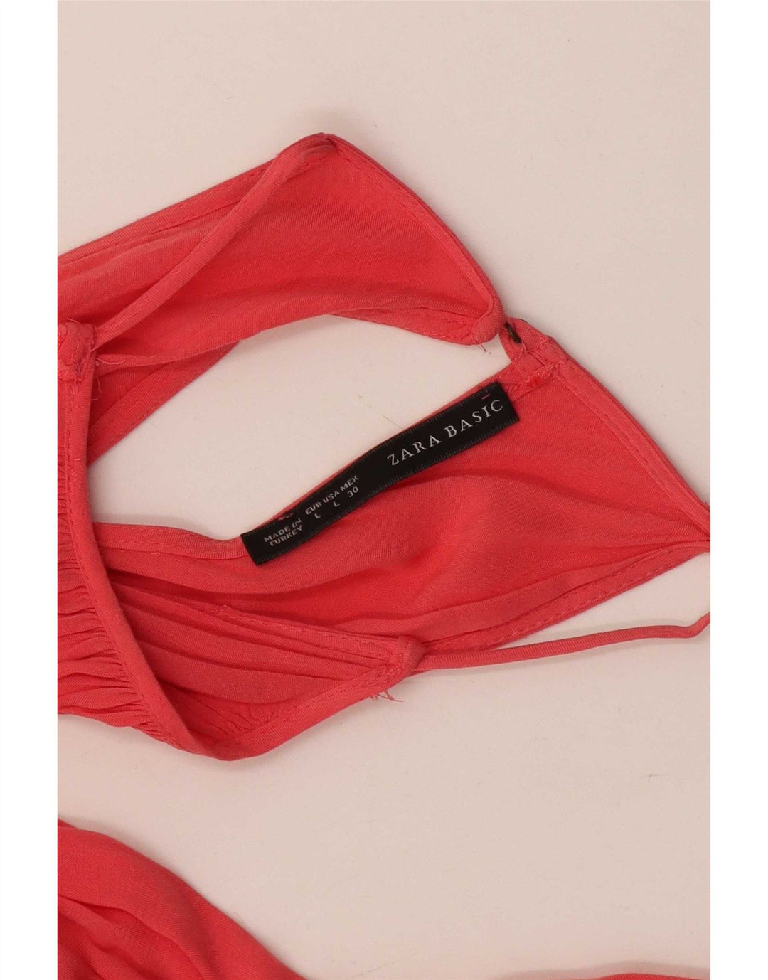 Zara Mujer Vestido Halter Reino Unido 44 Grande Rosa