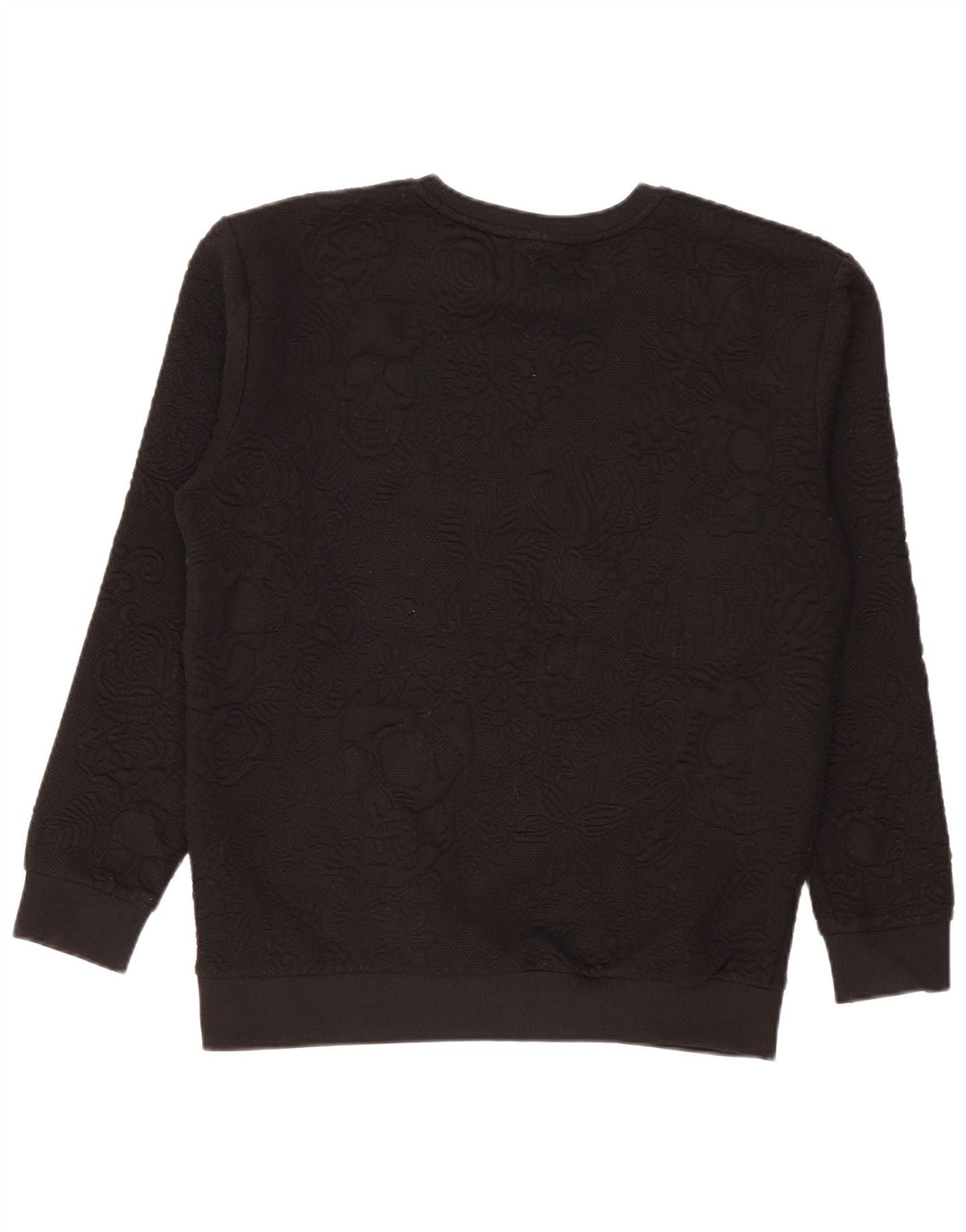 Zara Hombre Sudadera Jumper Large Negro Floral Poliéster