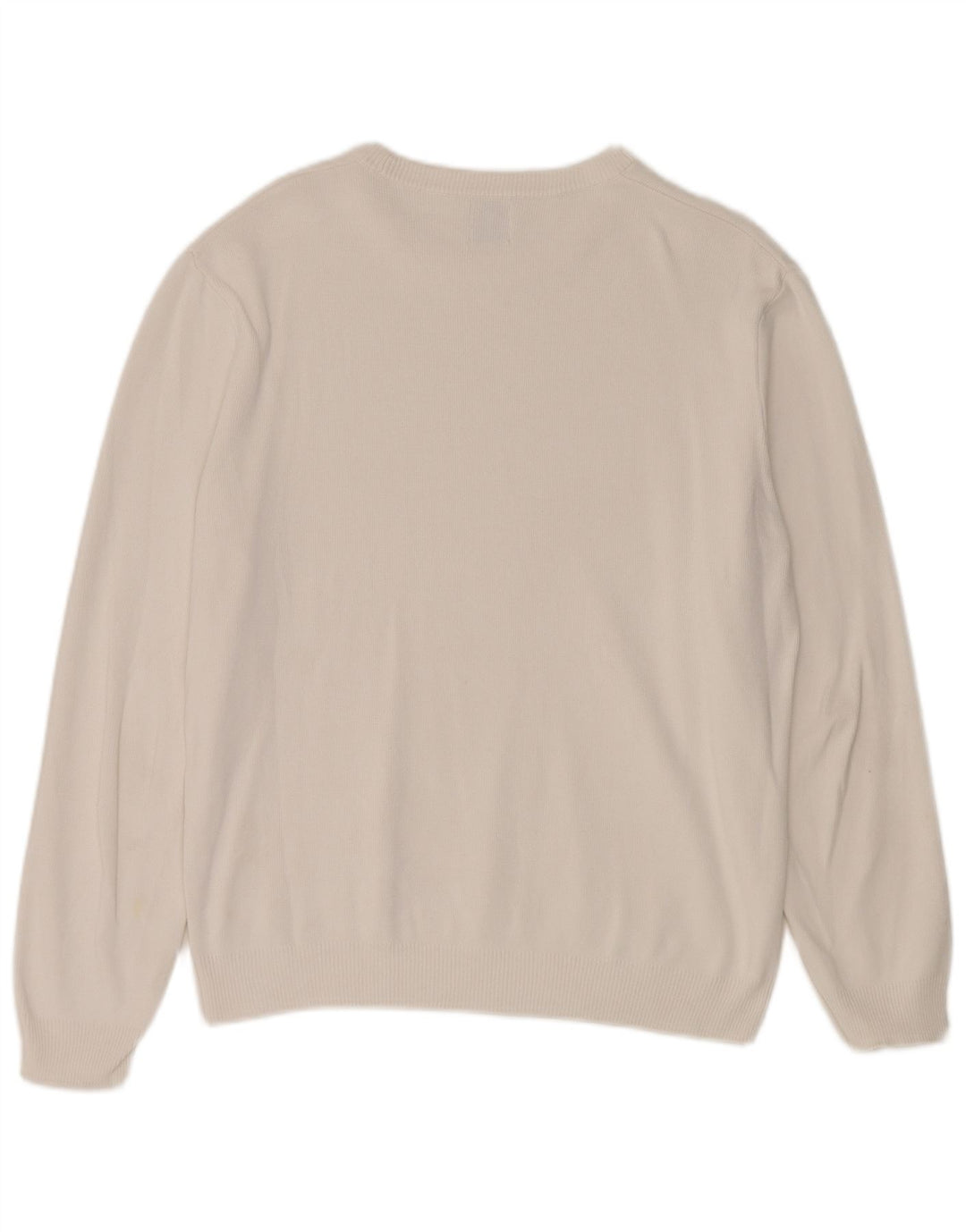 Zara Hombre Jersey De Cuello Redondo Jersey Grande Blanco
