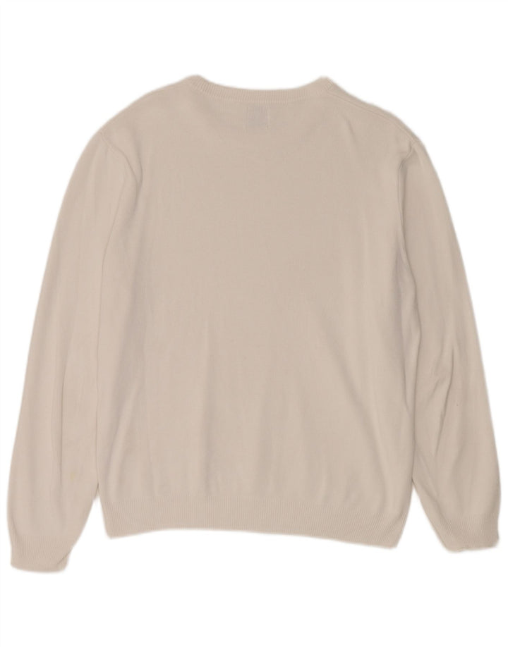 Zara Hombre Jersey De Cuello Redondo Jersey Grande Blanco
