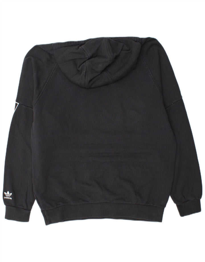 ADIDAS Hombre Graphic Sudadera con capucha Jumper Grande Algodón Negro