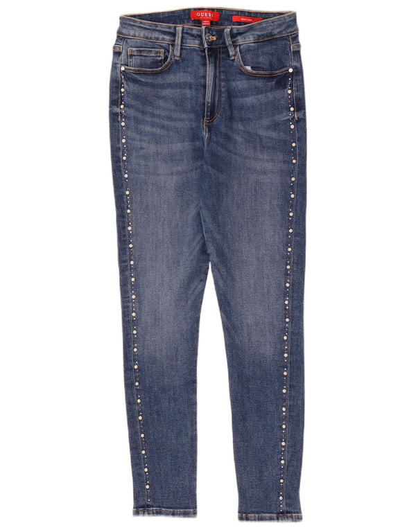 Vaqueros Guess Mujer De Talle Alto Skinny W28 L27 Algodón Azul