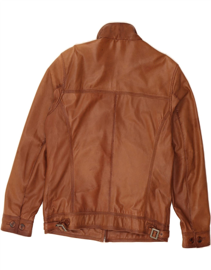 DAVID MOORE Womens Leather Jacket UK 34 XS Brown Leather Vintage David Moore and Second-Hand David Moore from Messina Hembry 