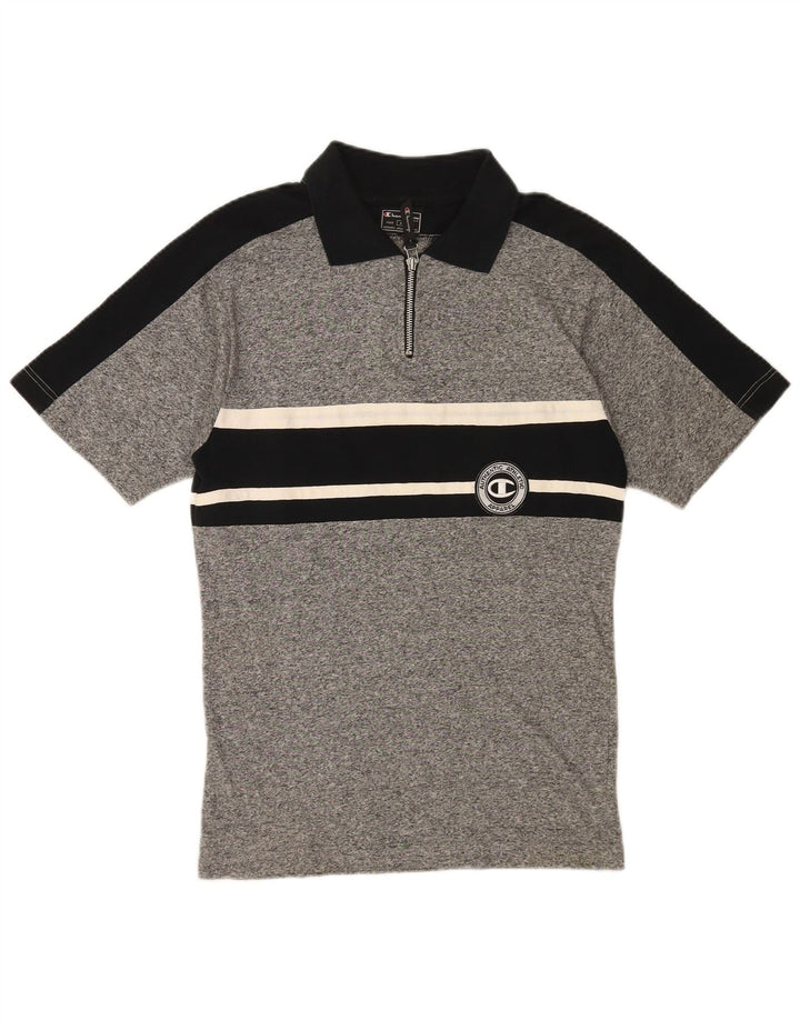 Champion Polo Para Hombre Pequeño Gris Colorblock