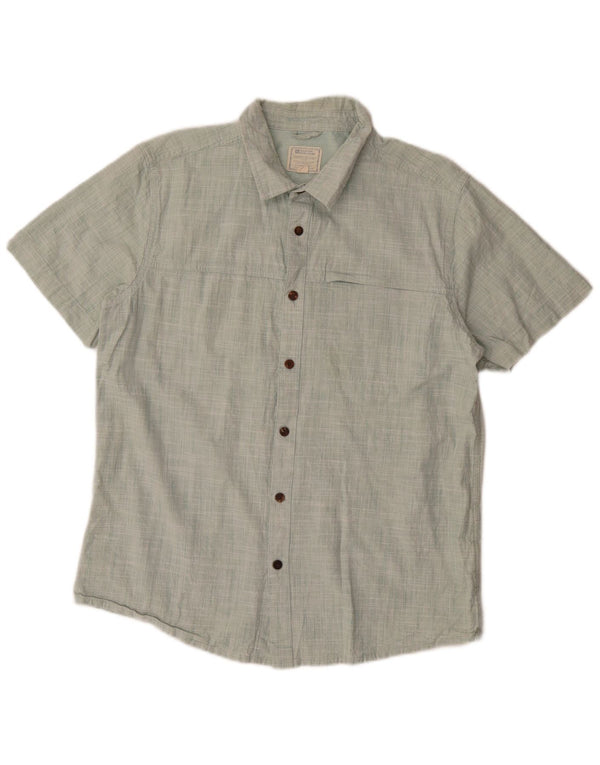 Camisa de manga corta para hombre Mountain Warehouse de algodón moteado verde grande
