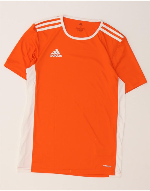 Adidas Hombre Aeroready Camiseta Top Pequeño Naranja Colorblock Poliéster