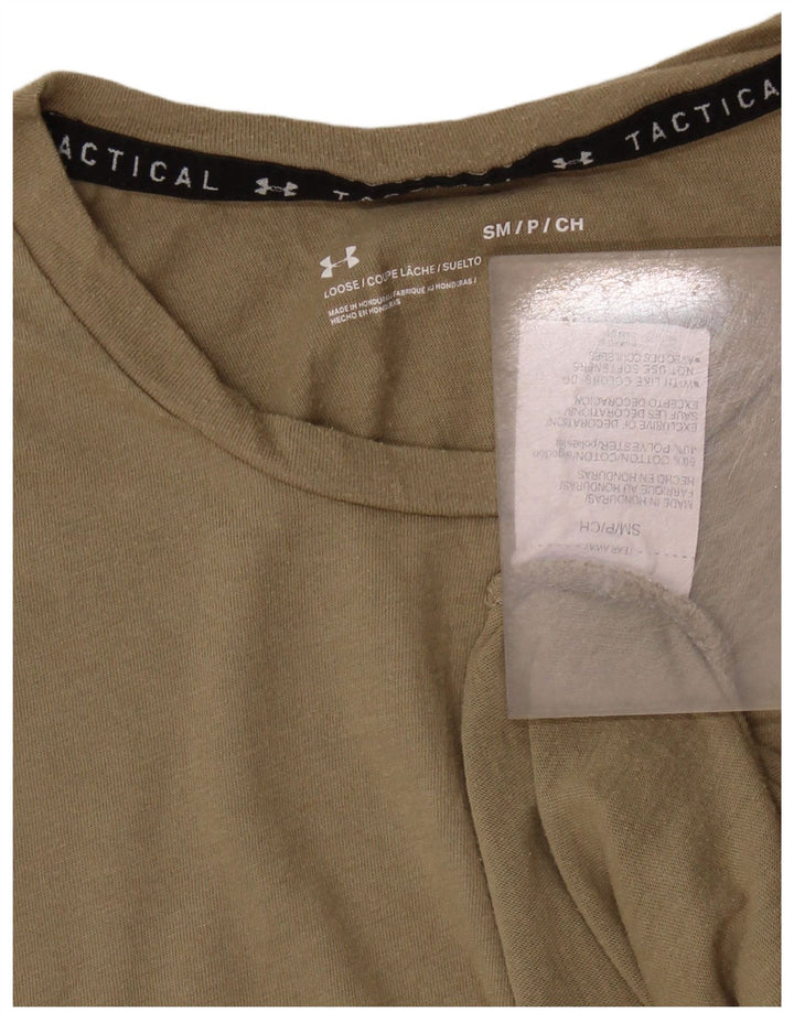 UNDER ARMOUR Camiseta para hombre Top Small Khaki Cotton