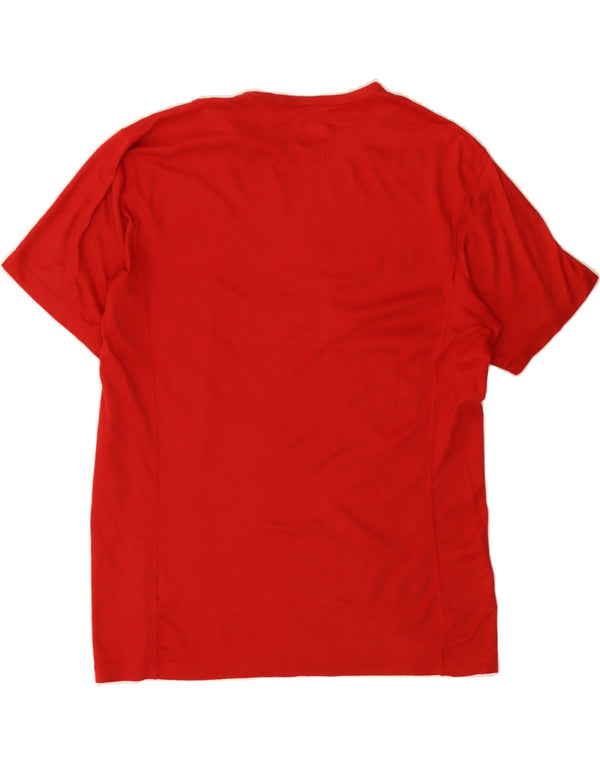 NIKE Mens T-Shirt Top Medium Red Polyester