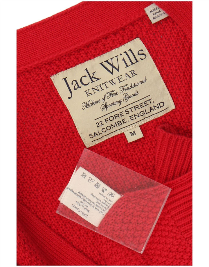 JACK WILLS Suéter tipo cárdigan para hombre Algodón rojo medio