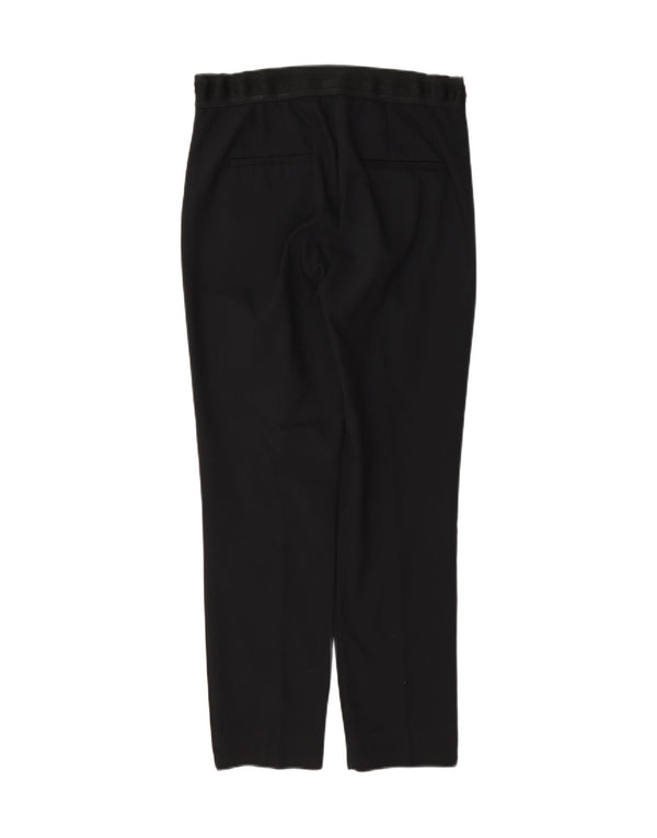 Zara Mujer Pantalones Chinos Slim Fit De Talle Alto Mediano W28 L27 Algodón Negro