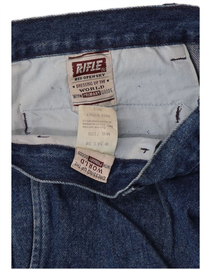 RIFLE Vaqueros rectos para hombre W34 L34 Algodón azul