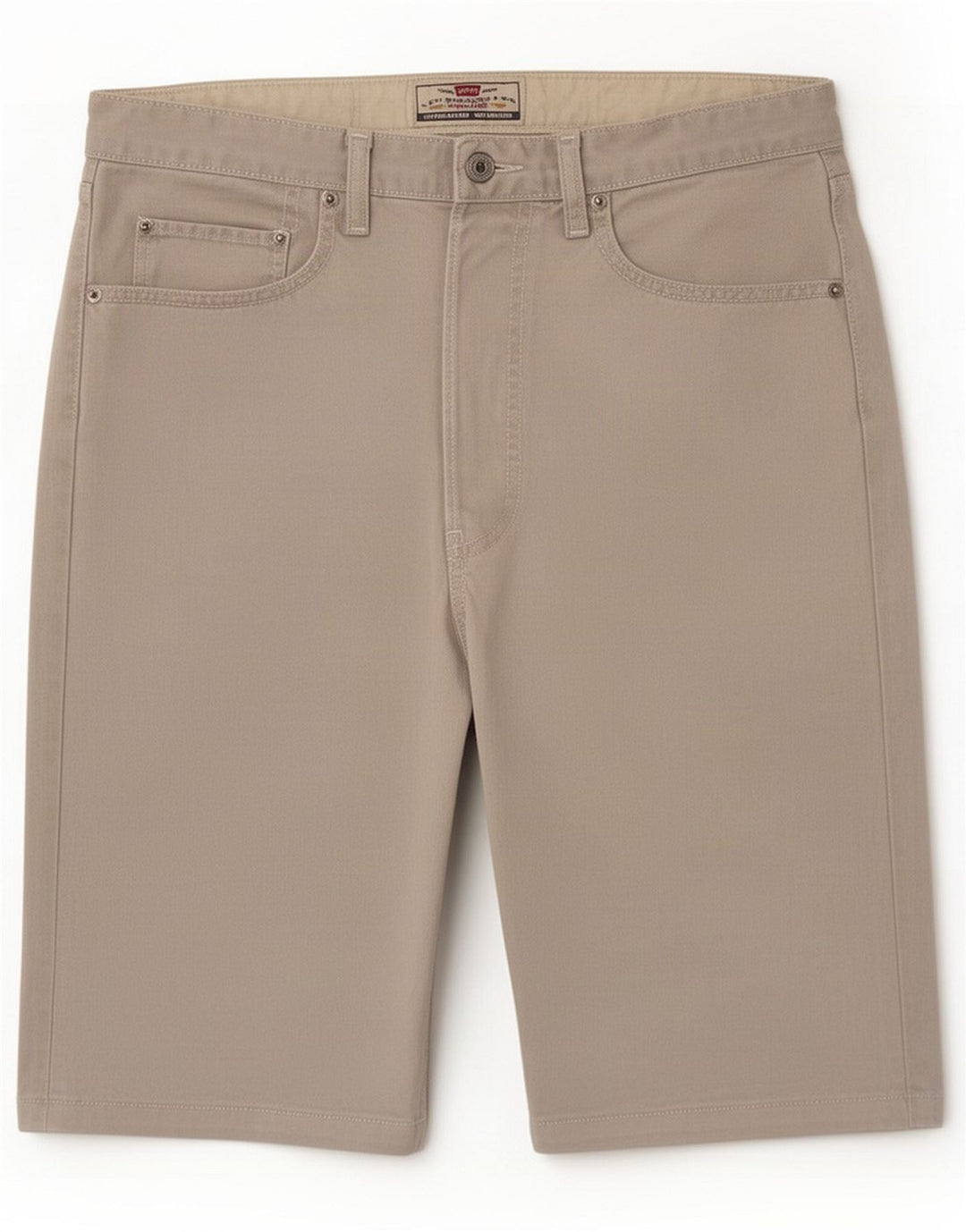 Levi's Pantalones cortos de mezclilla regulares para hombre grandes W33 Algodón beige