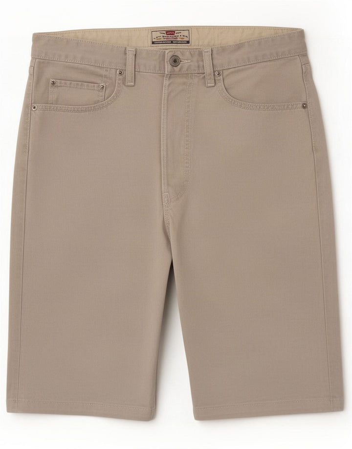 Levi's Pantalones cortos de mezclilla regulares para hombre grandes W33 Algodón beige