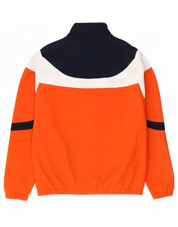 Ellesse Hombre Jersey Chándal Top Chaqueta Color Block Naranja Medio
