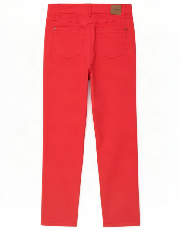 Gerry Weber Pantalones rectos informales para mujer UK 10 Small W28 L25 Algodón rojo