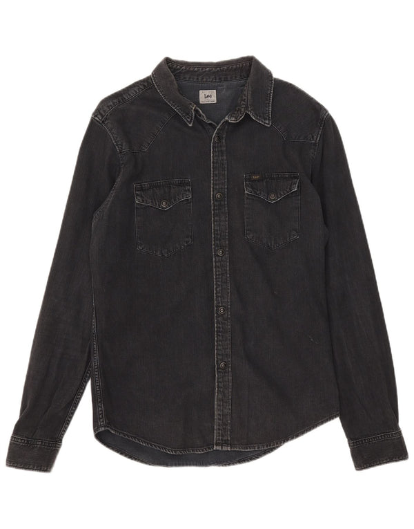 Camisa vaquera LEE para hombre Algodón negro mediano