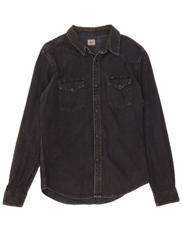 Camisa vaquera LEE para hombre Algodón negro mediano
