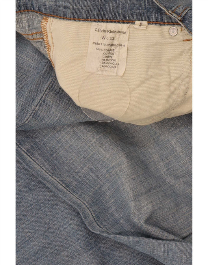 Calvin Klein Jeans rectos para hombre W33 L33 Algodón azul