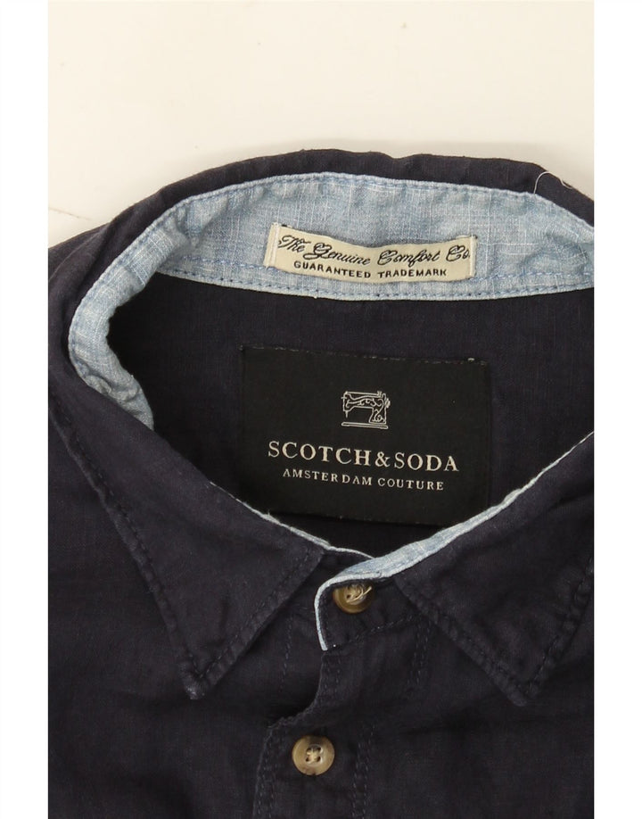 Camisa Scotch & Soda Amsterdam Couture para hombre Azul marino mediano