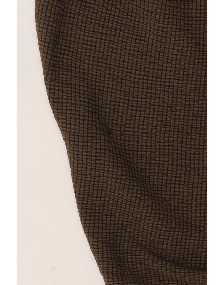 Zara Mujer Top Extragrande Manga 3/4 UK 44 Viscosa Caqui Mediana
