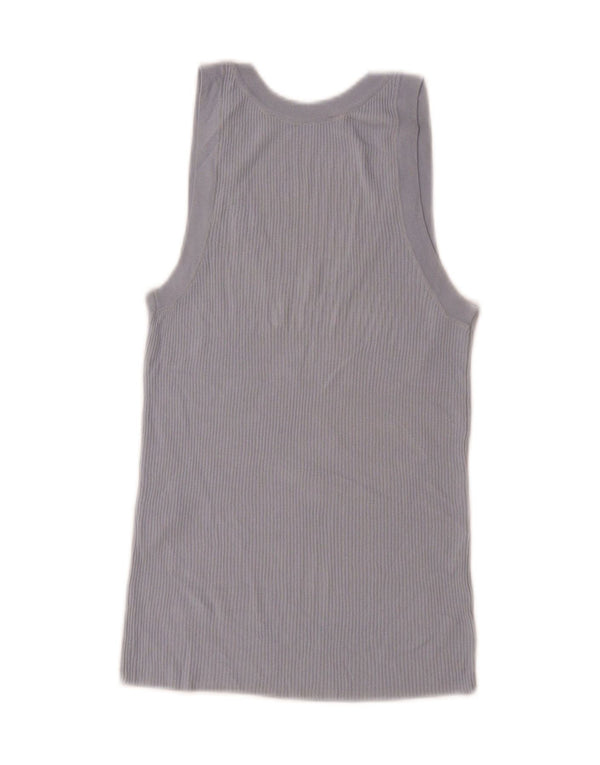 Zara Mujer Chaleco Top UK 10 Small Viscosa Azul