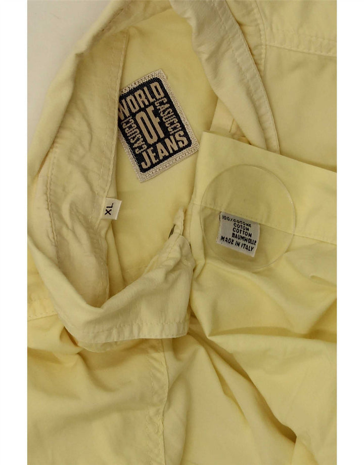 Cassuci Camisa Manga Corta Hombre XL Algodón Amarillo