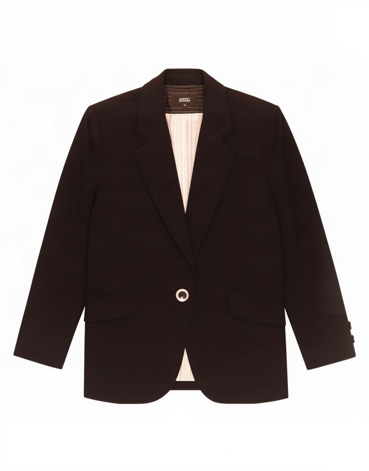 Marks & Spencer Chaqueta tipo blazer con 1 botón para mujer UK 40 Mediano Poliéster negro