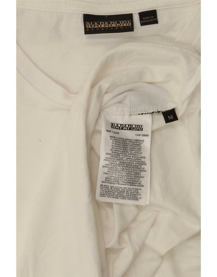 Napapijri Camiseta Geographic para Hombre Top Medium White Cotton