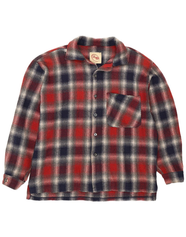 Chewan Camisa Sobrecamisa De Cuadros Para Hombre XL Red Check