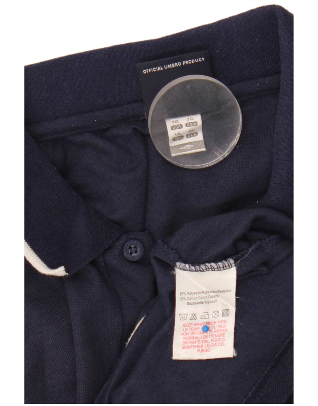Polo Umbro Hombre 2XL Azul Marino Poliéster