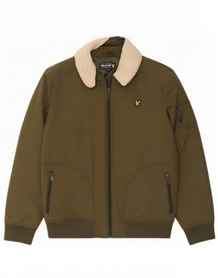 Lyle & Scott Cazadora bomber para niño 14-15 años Algodón verde