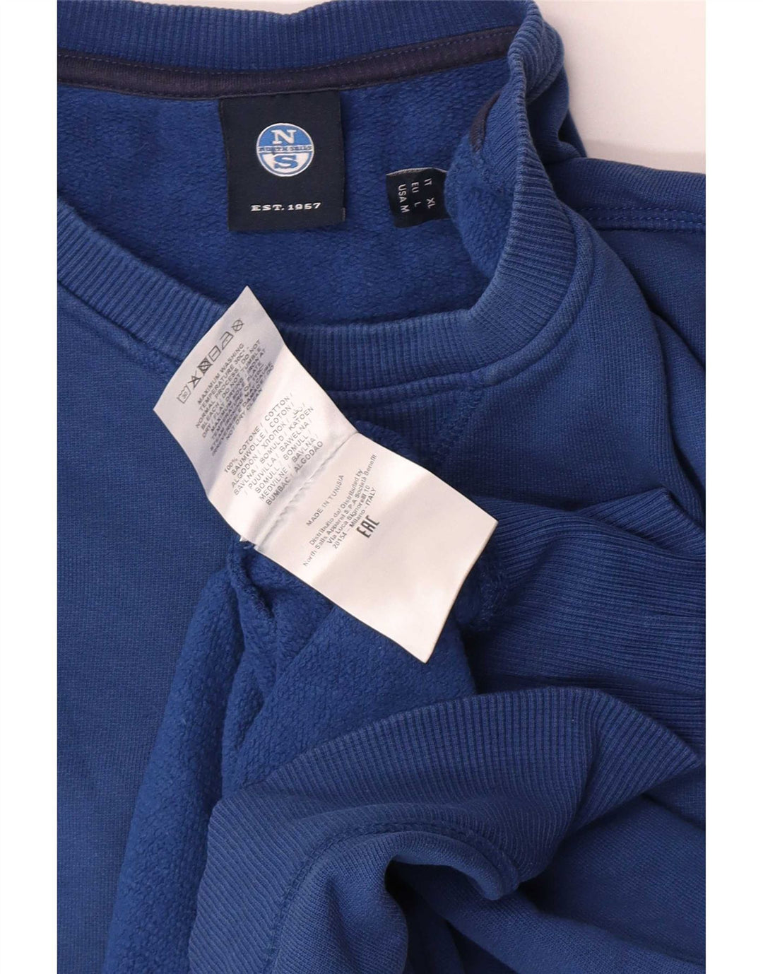 North Sails Hombre Sudadera Jumper Large Azul Algodón
