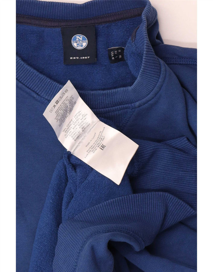 North Sails Hombre Sudadera Jumper Large Azul Algodón