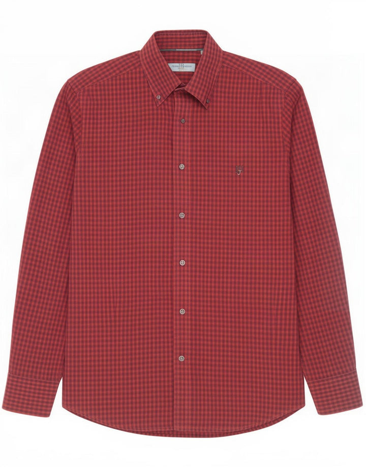 Camisa Harmont & Blaine para hombre de algodón a cuadros rojos grandes