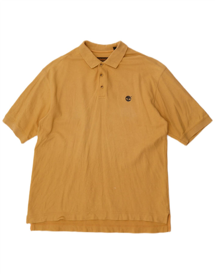 Timberland Polo para hombre de algodón amarillo grande