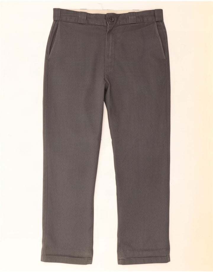Dickies Pantalón chino recto para hombre W36 L32 Poliéster gris