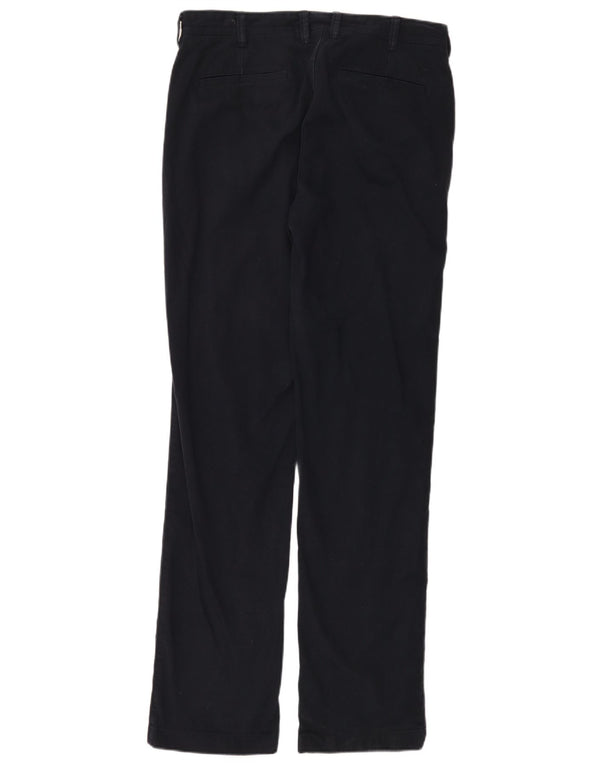 Crew Clothing Mens Straight Chino Trousers W34 L34 Navy Blue Cotton