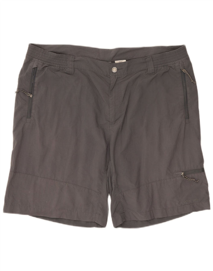 Columbia Pantalones cortos cargo Titanium para hombre XL W40 Nylon gris
