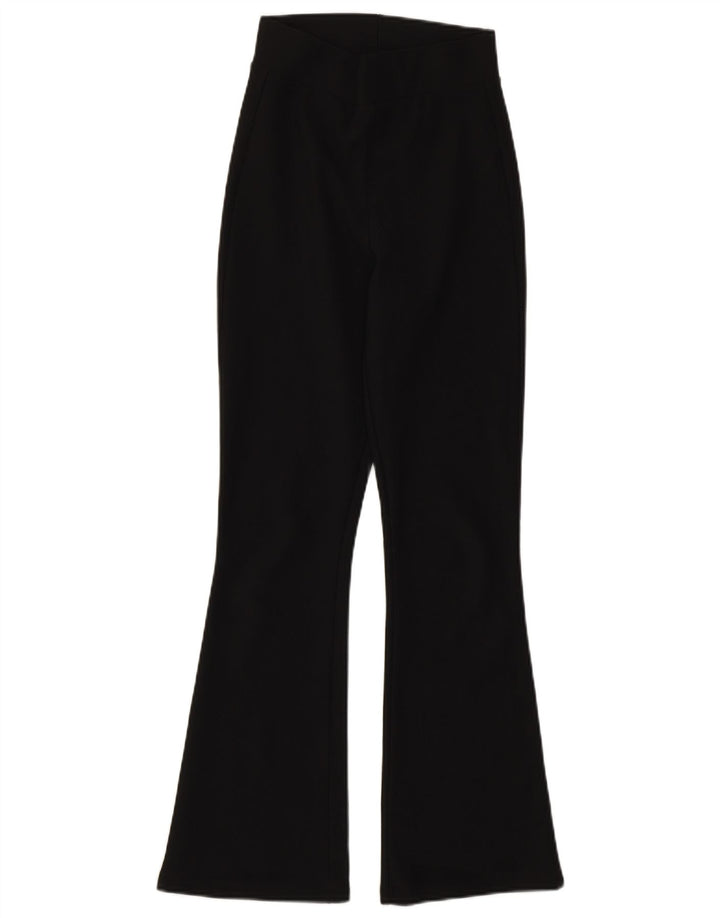 Zara Mujer Leggings Acampanados Reino Unido 4 XS Negro