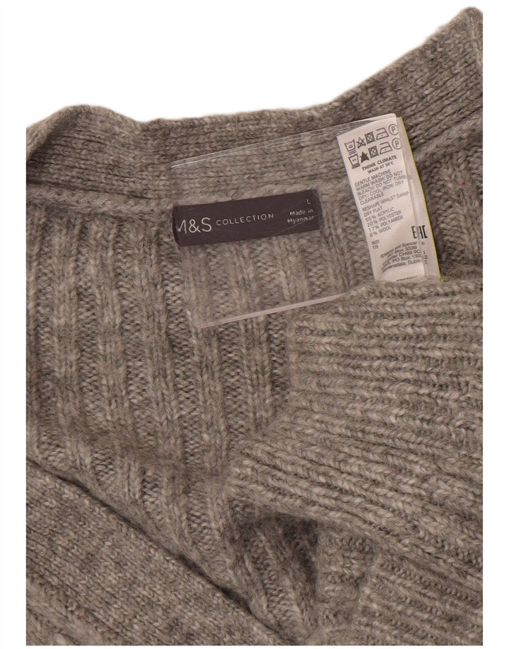 Marks & Spencer - Cárdigan extragrande para mujer, talla grande, color gris