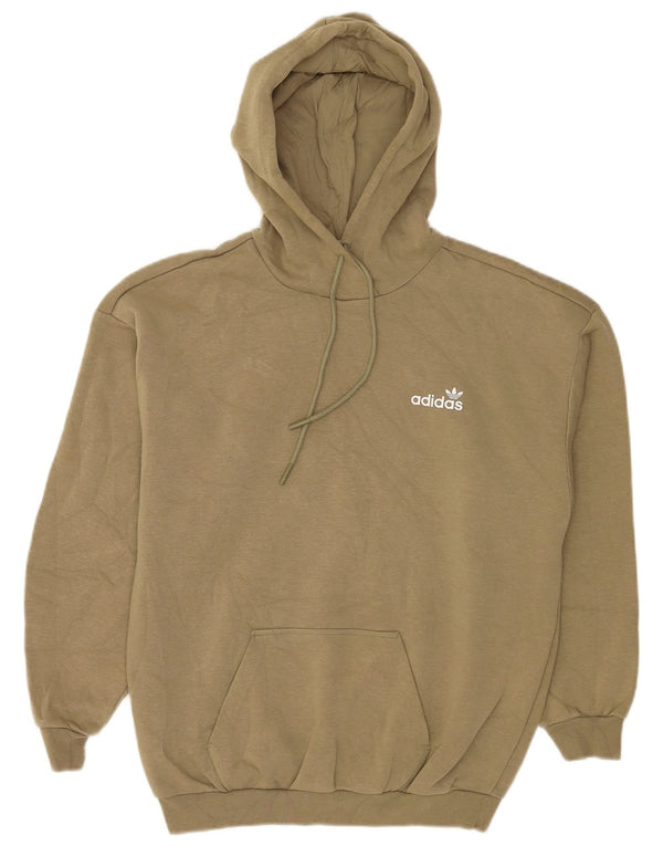 Adidas - Sudadera con capucha para mujer, ajuste holgado, Reino Unido 14, algodón verde medio